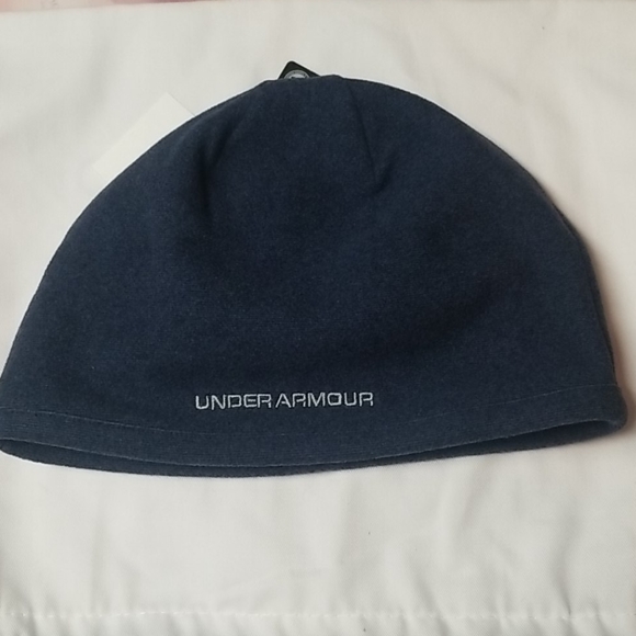 UNDER ARMOUR BLUE COLDGEAR INFRARED FLEECE BEANIE - Picture 3 of 9